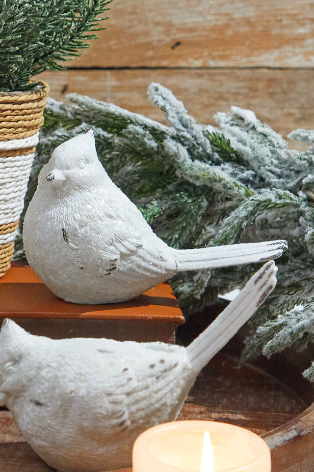 Decorator's Warehouse 6” White Resin Cardinal Figurine