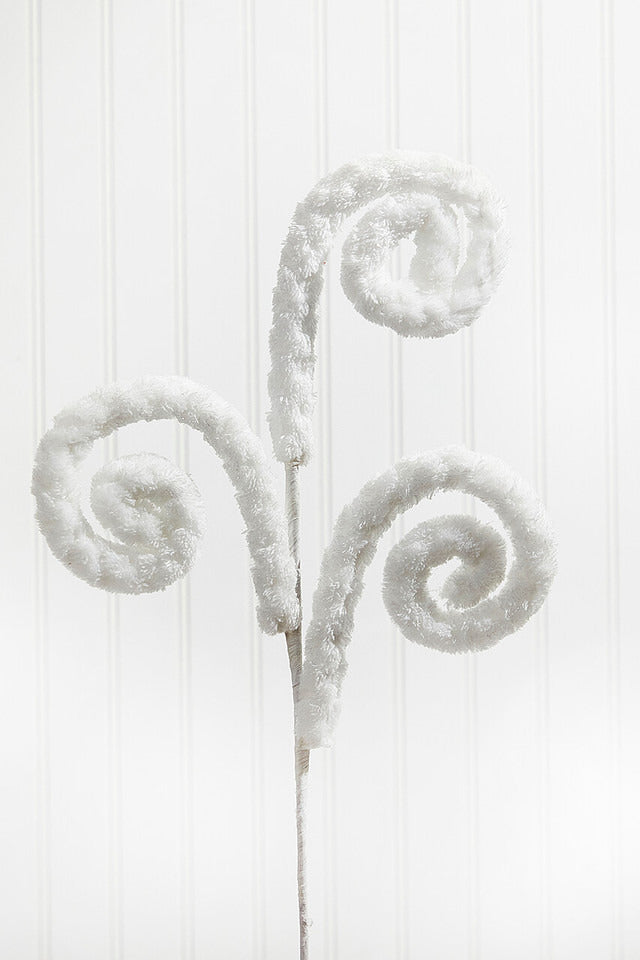 Decorator's Warehouse 28” Spiral Curly Spray - White