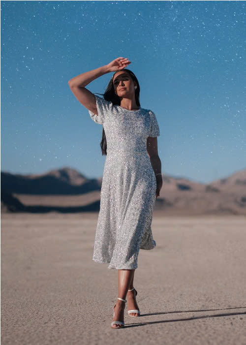 JessaKae Nova Dress - Starlight Silver