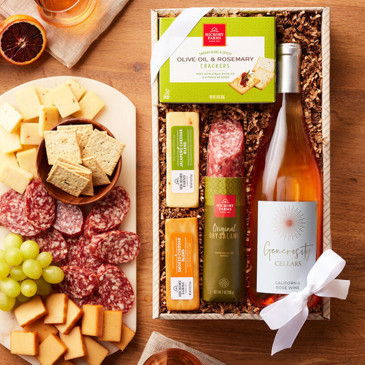 Hickory Farms Snacks & Rosé Wine Gift Set