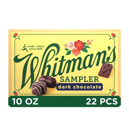 Russell Stover Chocolates Whitman's Sampler Assorted Dark Chocolates, 10 oz.