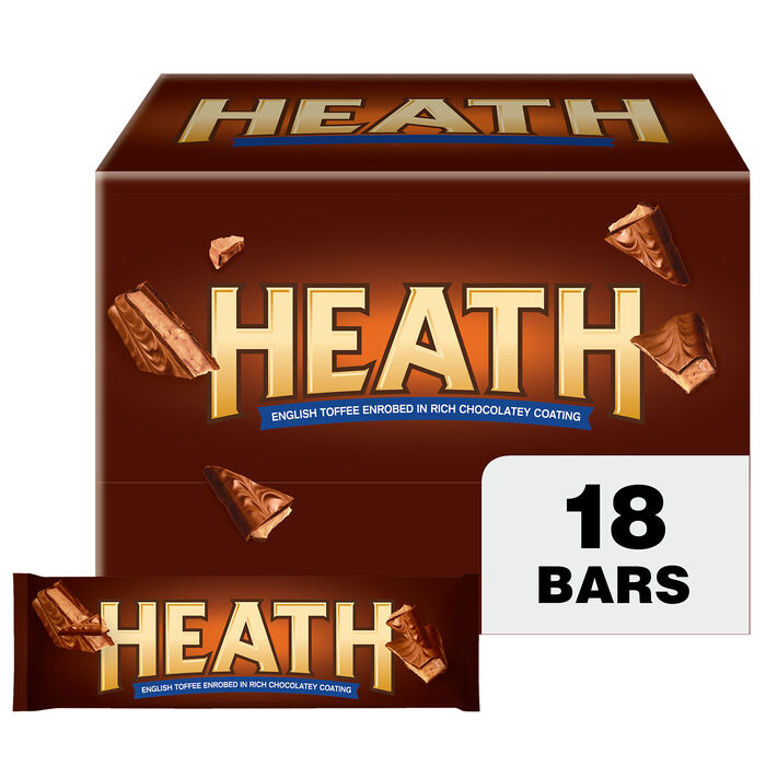 HEATH Chocolatey English Toffee Candy Bars, 1.4 oz (18 Count)