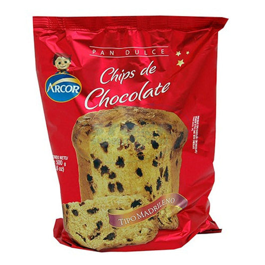 Pampa Direct Arcor Pan Dulce Madrileño Sweet Panettone with Chocolate Chips Spanish Style Cake, 400 g / 14 oz