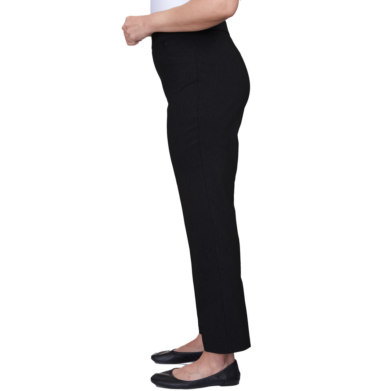 Alfred Dunner Women's Classics Allure Stretch Average Length Pant - BLACK