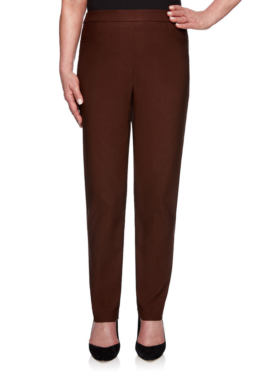 Alfred Dunner Women's Classics Allure Stretch Average Length Pant