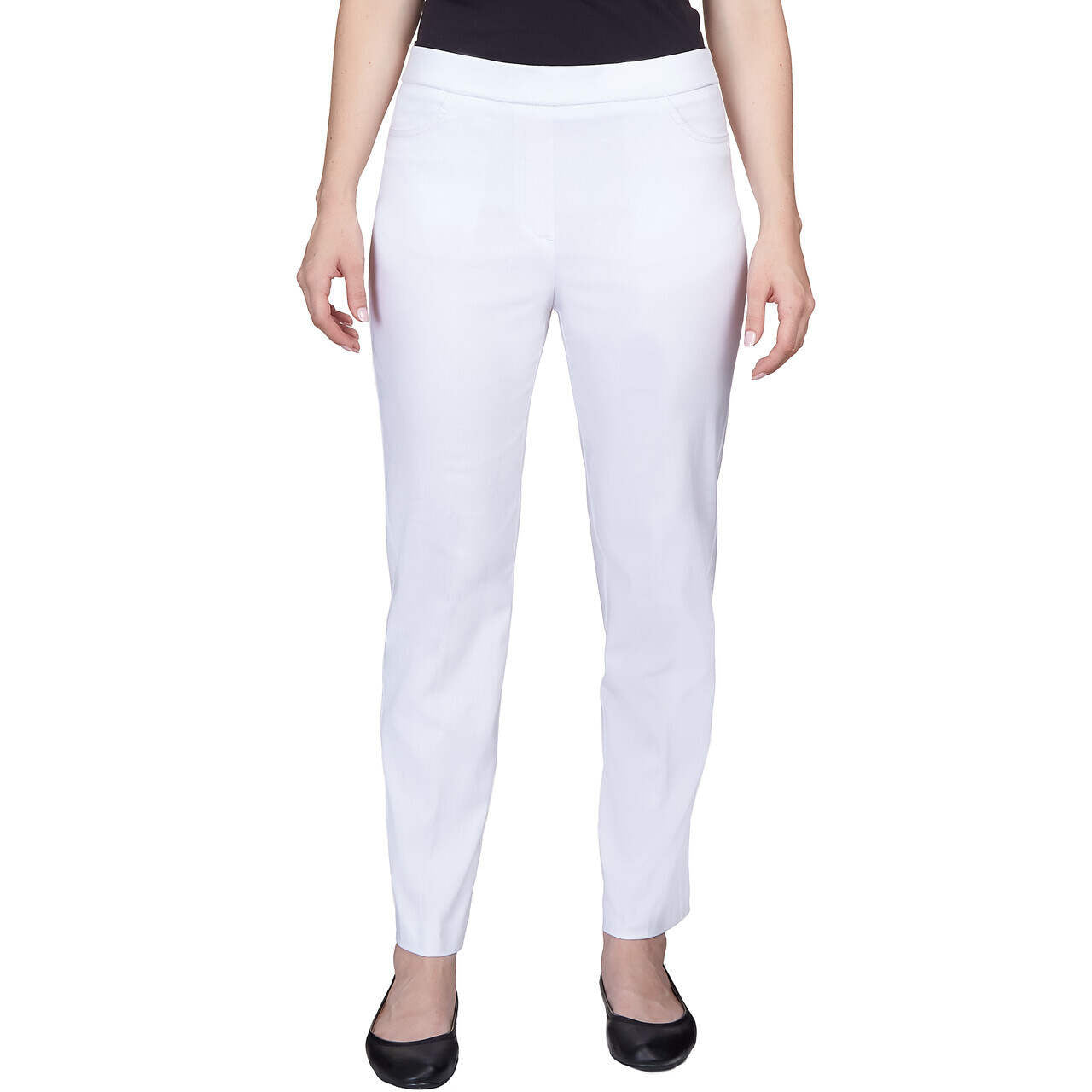 Alfred Dunner Women's Classics Allure Stretch Average Length Pant