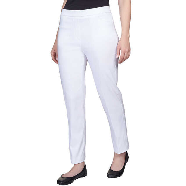 Alfred Dunner Women's Classics Allure Stretch Average Length Pant