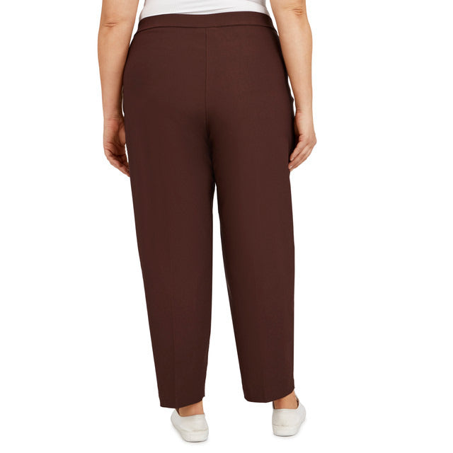 Alfred Dunner Women's Plus Classics Allure Stretch Average Length Pant