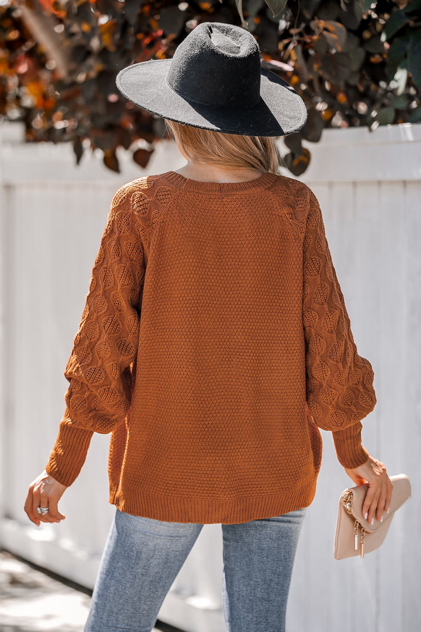 Cupshe Pumpkin Spice Textured Knit Sweater (x2)