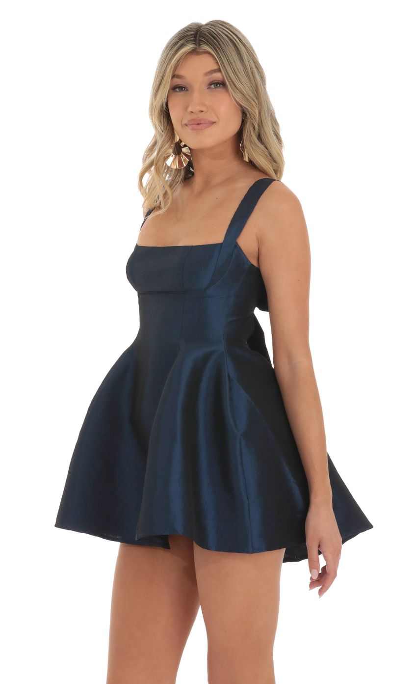 Lucy In The Sky Fit and Flare Dress in Navy