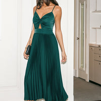 Cupshe Satin Sweetheart Twist & Keyhole Maxi Dress