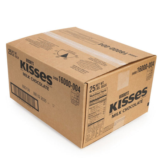 HERSHEY'S KISSES Milk Chocolates 25 lbs. Bulk Candy Box