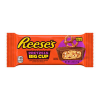 REESES BIG CUP Milk Chocolate Peanut Butter Cups with Pretzels King Size Candy Bar 2.6oz Candy Bar