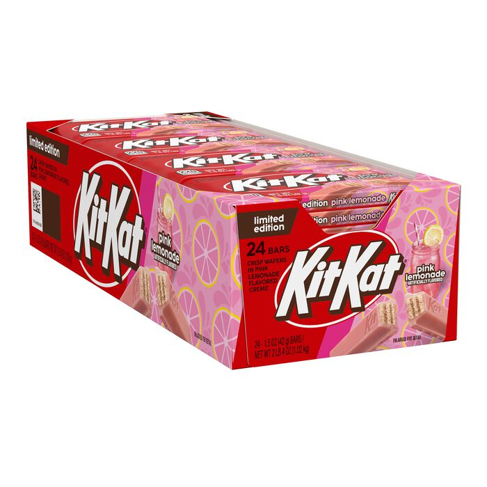 KIT KAT Pink Lemonade Flavored Wafer Candy Bars, 1.5 oz (24 Count)