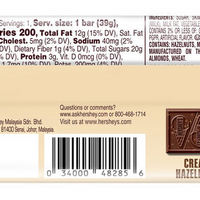 HERSHEY ICE CREAM SHOPPE Milk Chocolate Hazlenut Standard Bar 1.38oz