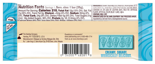 HERSHEY ICE CREAM SHOPPE Cotton Candy Standard Bar 1.38oz