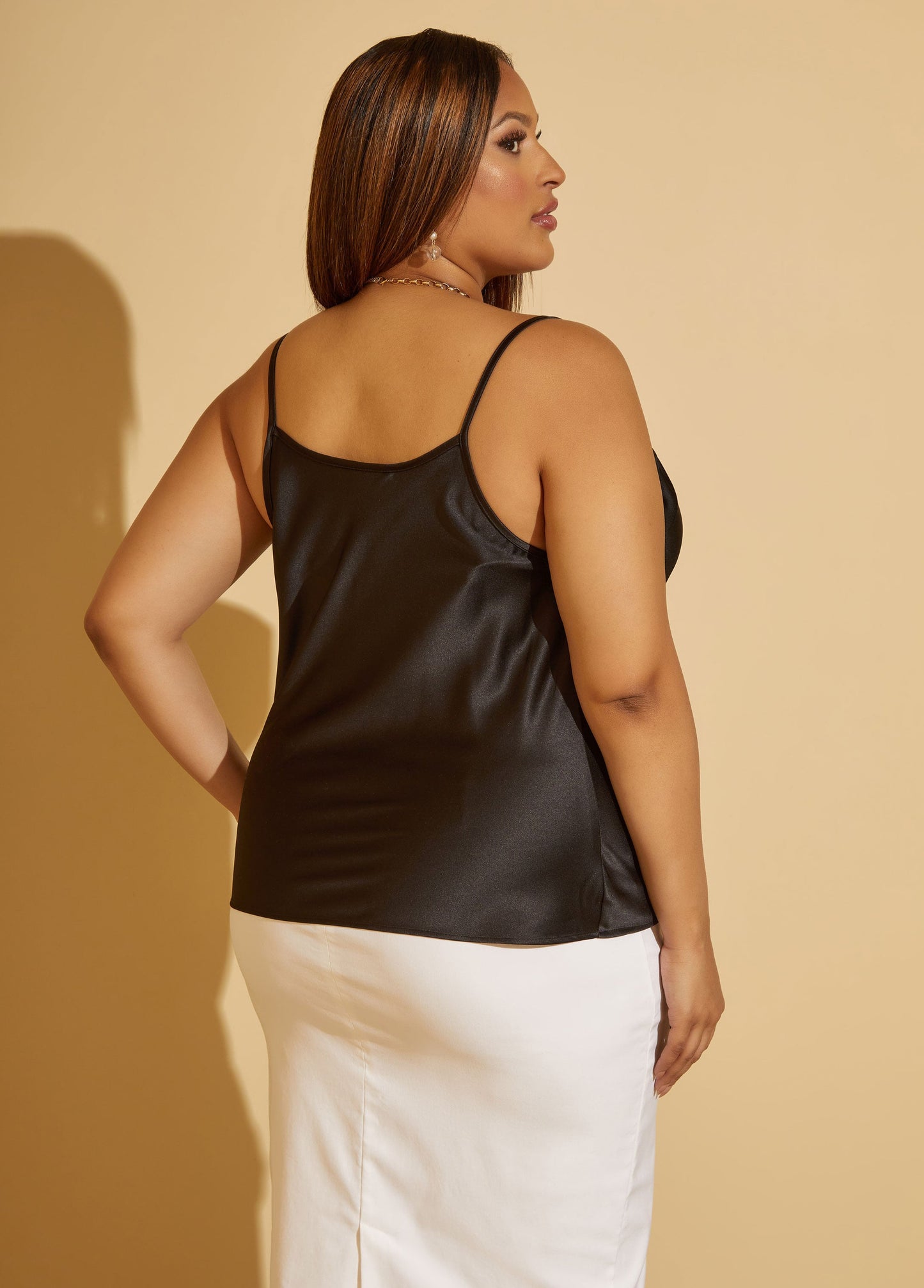 Ashley Stewart Draped Satin Cami (x2)