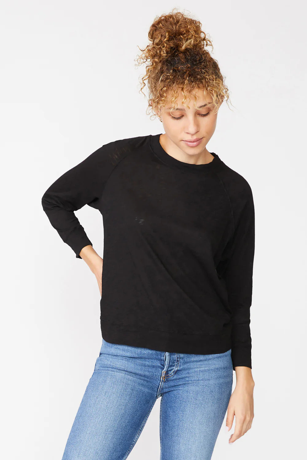 BAILEY/44 Women's Stateside Supima Slub Jersey Crewneck Sweatshirt Tee