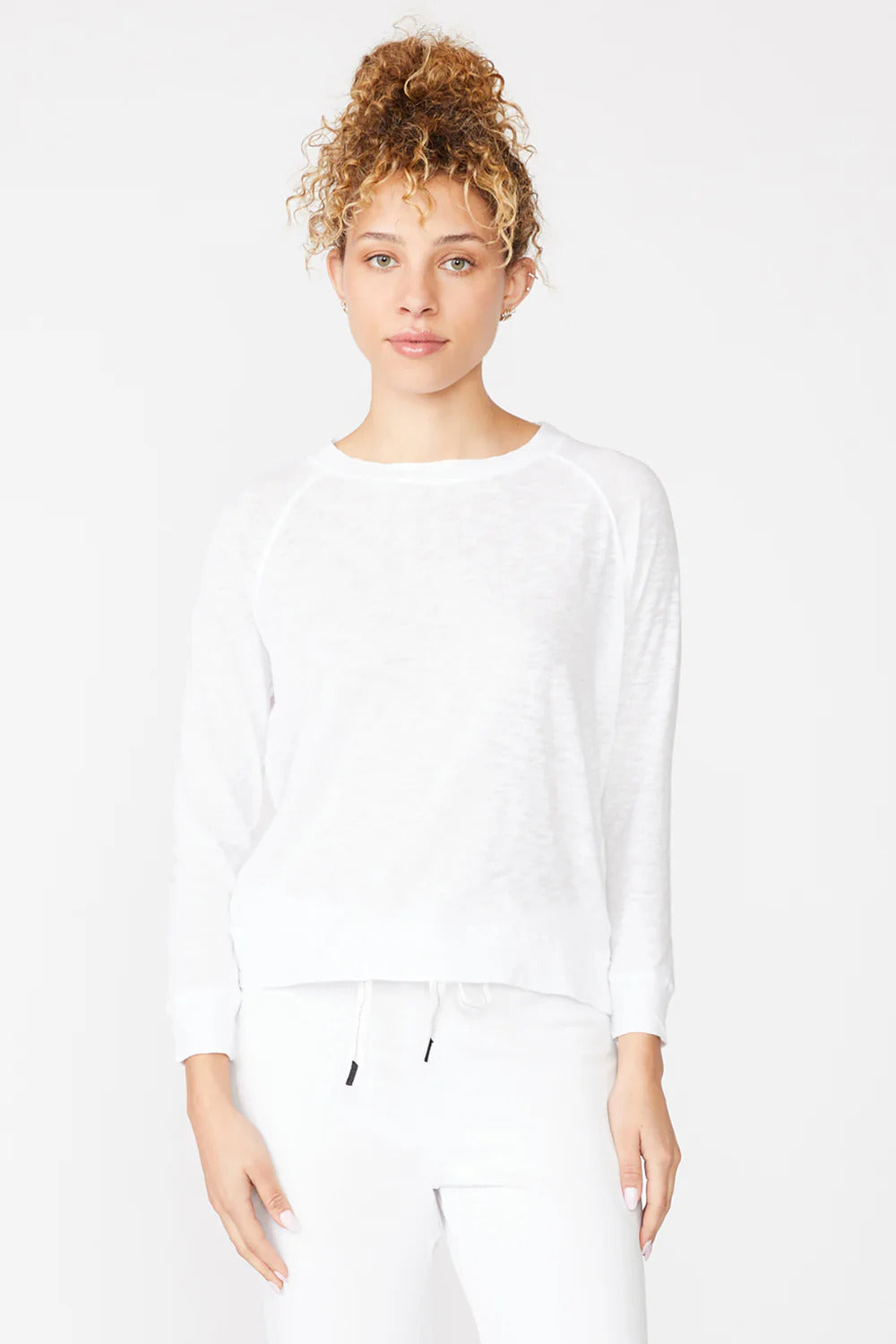 BAILEY/44 Women's Stateside Supima Slub Jersey Crewneck Sweatshirt Tee