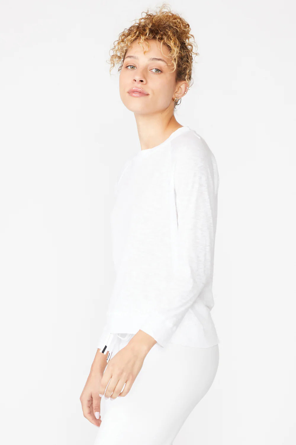 BAILEY/44 Women's Stateside Supima Slub Jersey Crewneck Sweatshirt Tee