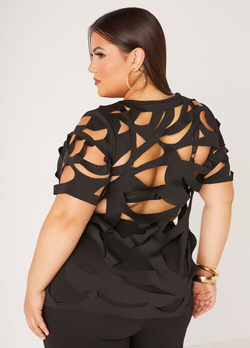 Ashley Stewart Cutout Scuba Top (x2)