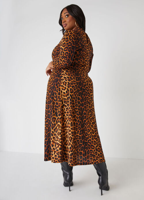 Ashley Stewart Leopard Print Split Front Duster (x2)