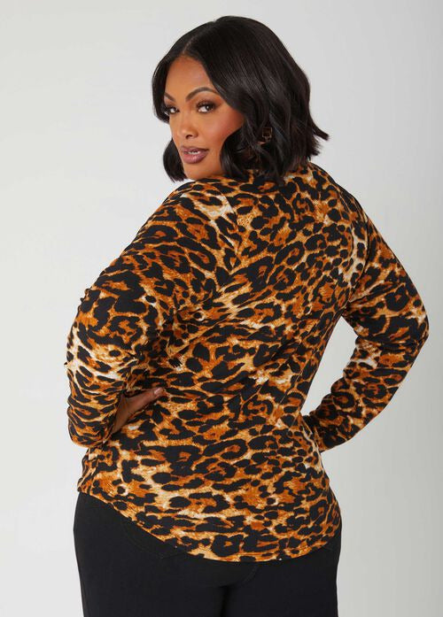 Ashley Stewart Animal Print Faux Wrap Top (x2)