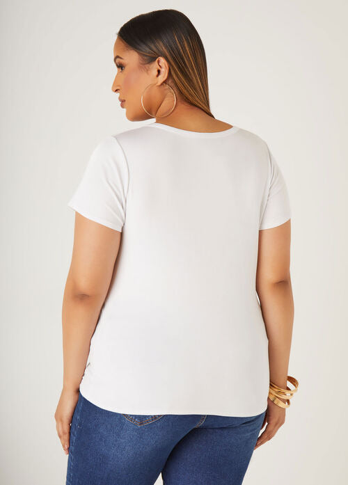 Ashley Stewart Moving Forward Graphic Tee (x3)