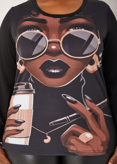 Ashley Stewart Coffee Babe Graphic Tee