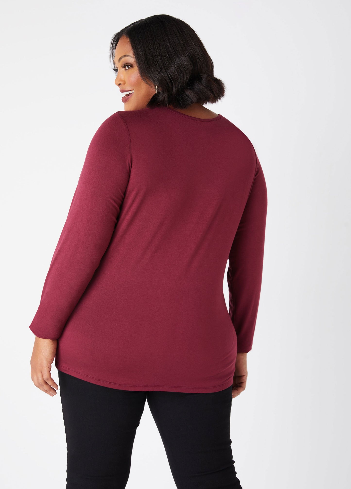 Ashley Stewart Basic Long Sleeved Jersey Tee (x3)