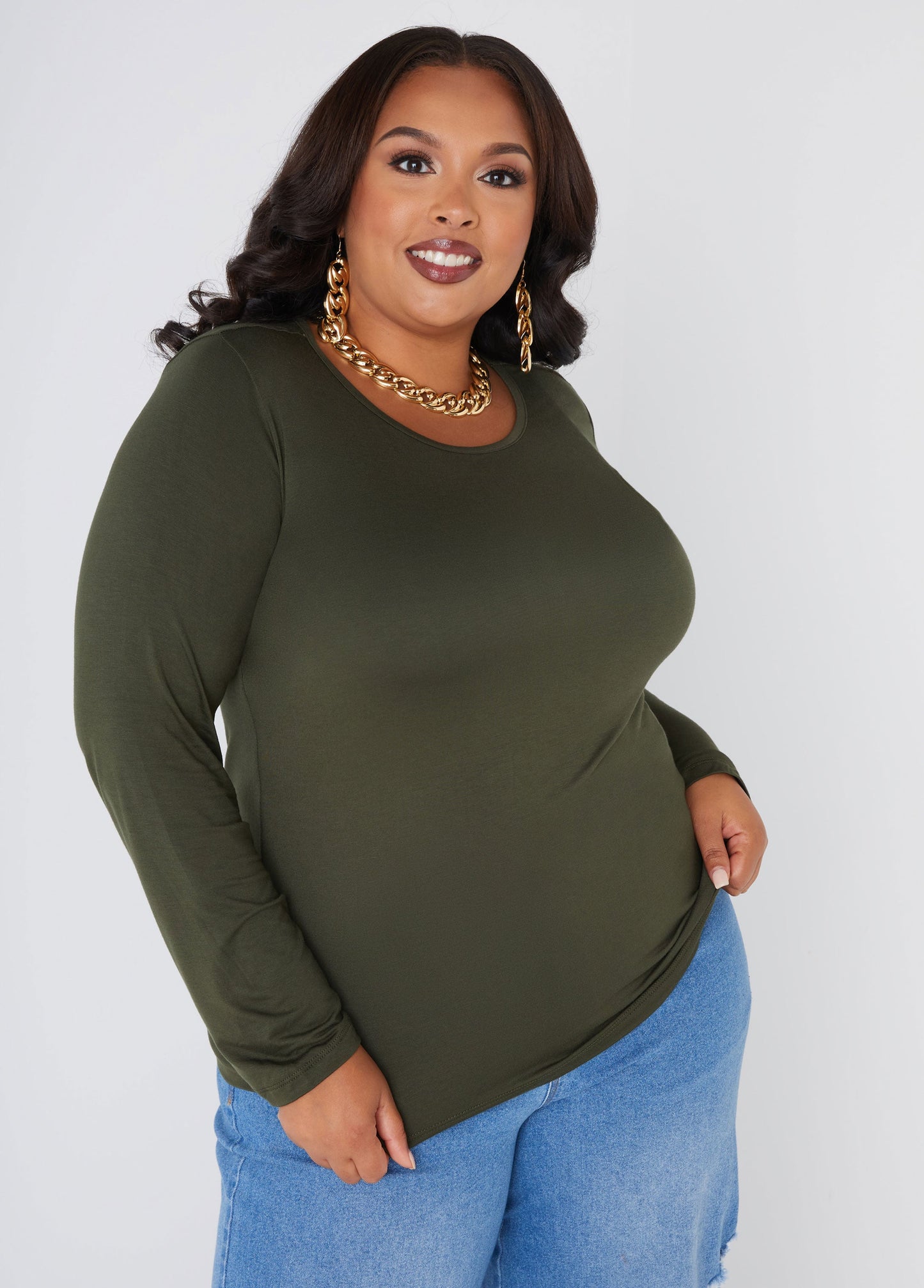 Ashley Stewart Long Sleeved Jersey Tee (x3)