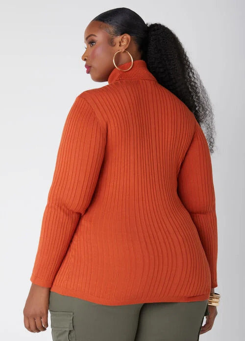 Ashley Stewart Ribbed Turtleneck Sweater (x2)