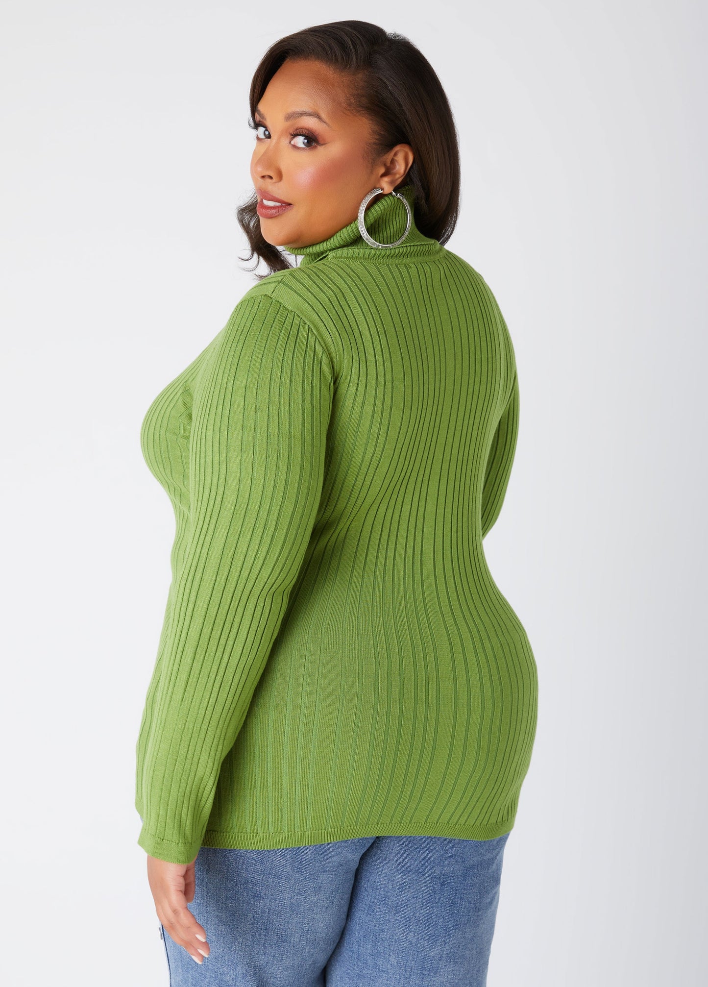 Ashley Stewart Ribbed Turtleneck Sweater (x2)