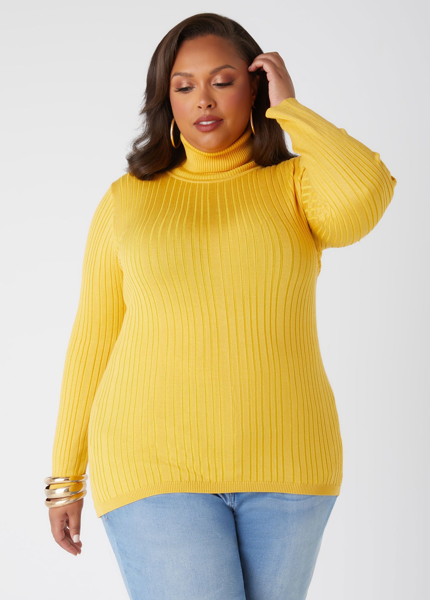 Ashley Stewart Ribbed Turtleneck Sweater (x2)