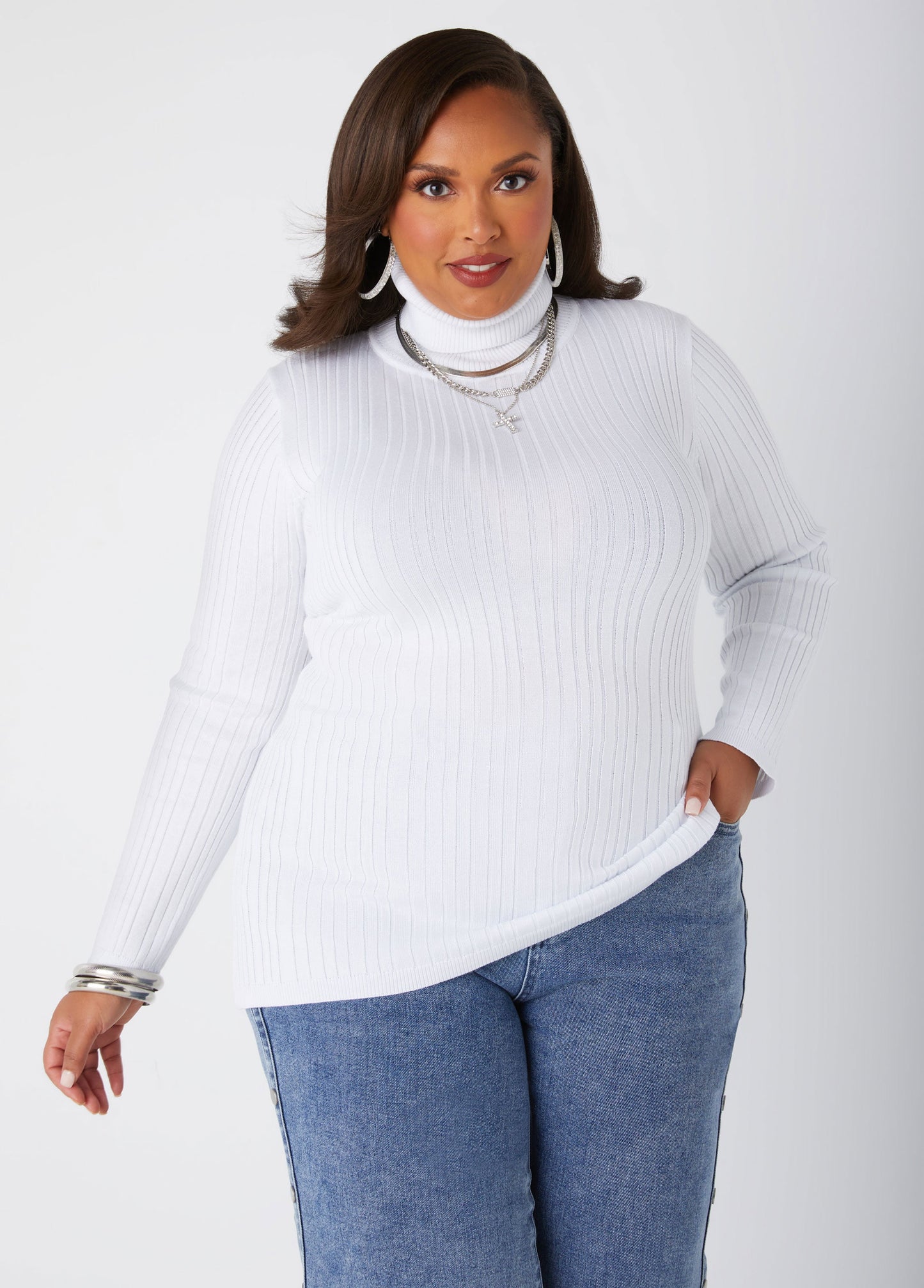 Ashley Stewart Pullover Turtleneck Sweater (x2)