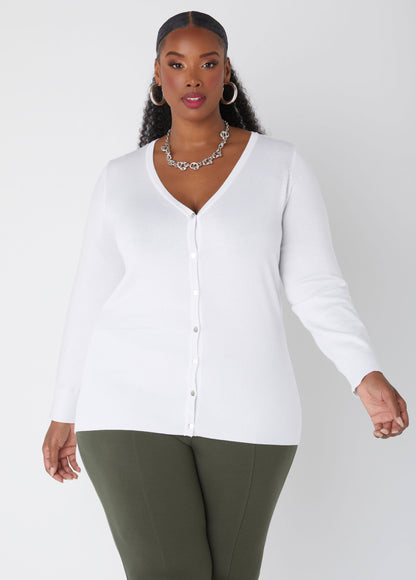 Ashley Stewart Button Front V Neck Cardigan (x2)