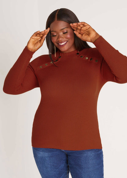 Ashley Stewart Button Embellished Sweater (x2)