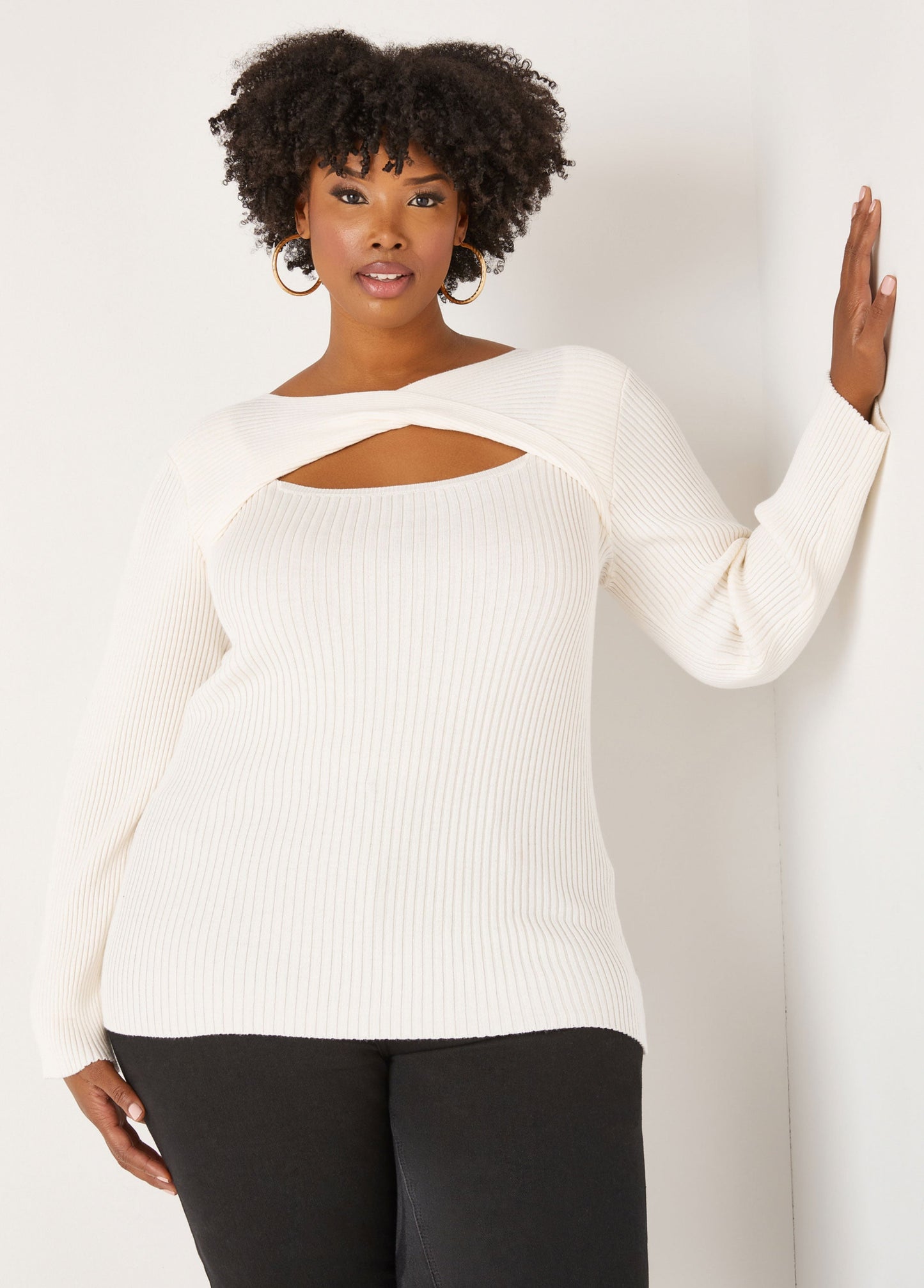 Ashley Stewart Twisted Cutout Sweater (x2)