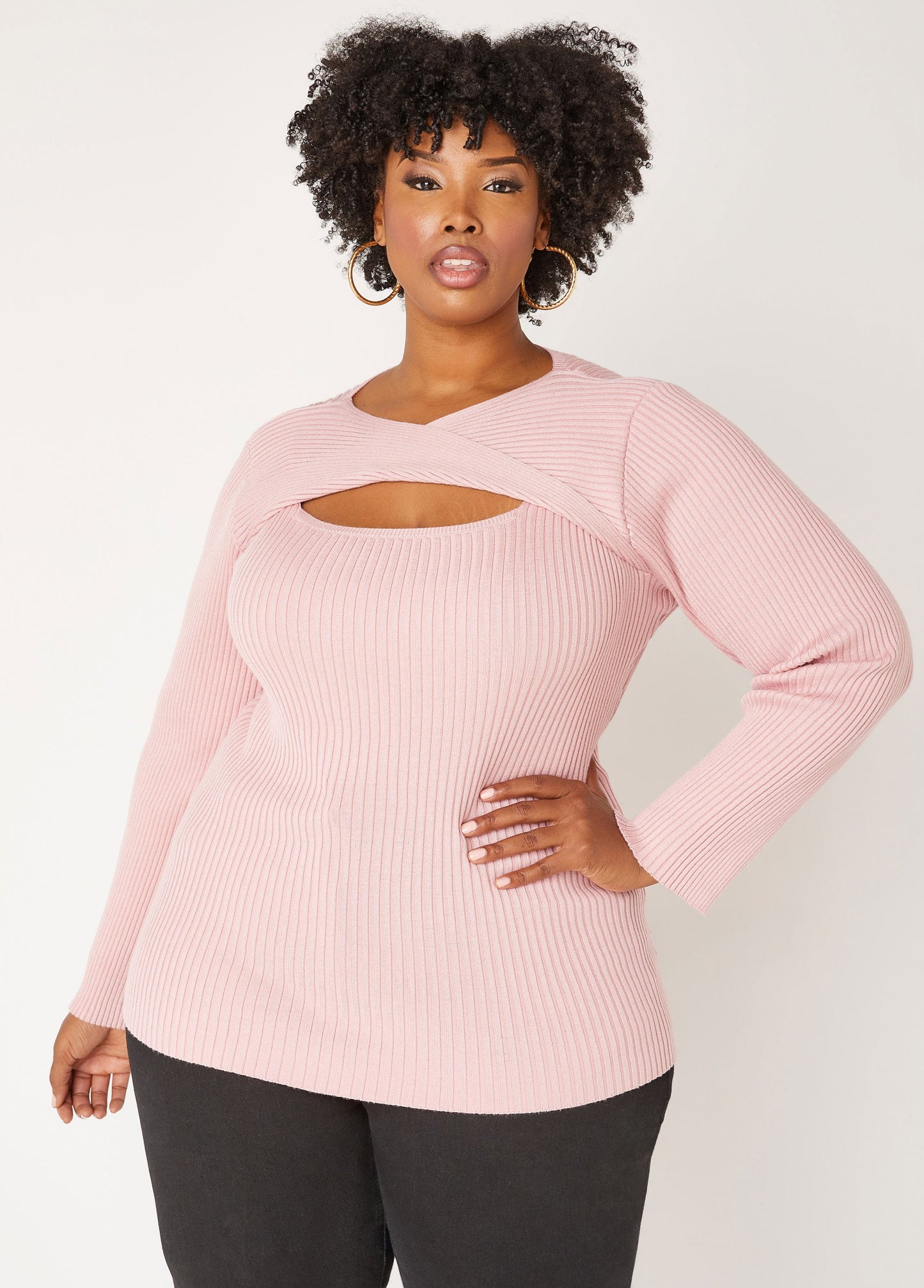 Ashley Stewart Twisted Cutout Sweater (x2)