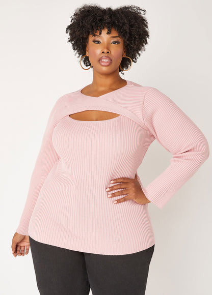 Ashley Stewart Twisted Cutout Sweater (x2)