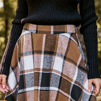 Cupshe Plaid Flared Mini Skirt (x2)