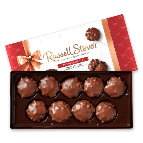 Russell Stover Chocolates Milk Chocolate Pecan Delights, 8.1 oz. Box