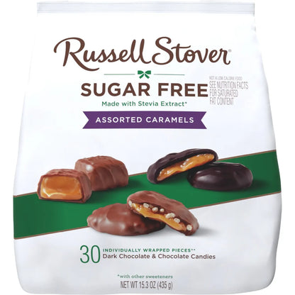 Russell Stover Chocolates Sugar Free Caramel Mix, 15.3 oz bag