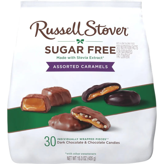Russell Stover Chocolates Sugar Free Caramel Mix, 15.3 oz bag