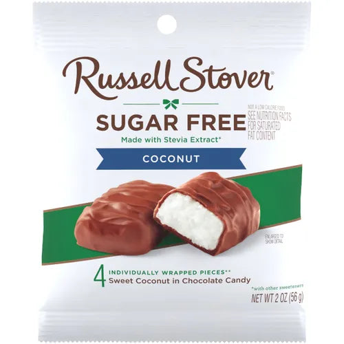Russell Stover Chocolates Sugar Free Coconut Candies, 2 oz bag