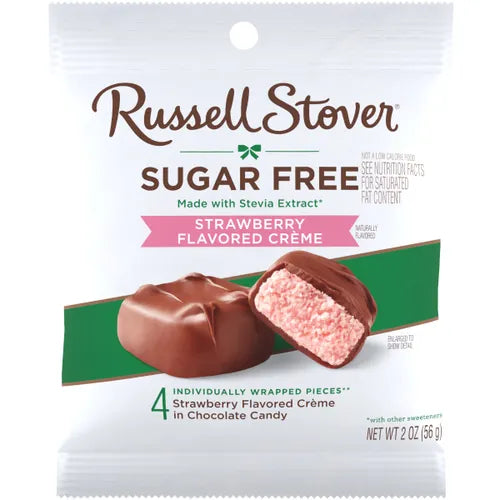 Russell Stover Chocolates Sugar Free Strawberry Creme Candies, 2 oz bag