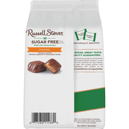 Russell Stover Chocolates Sugar Free Caramels Mini Chocolate Candies, 5 oz bag