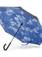 Totes Recycled InBrella Reverse Close Stick Umbrella with Auto Close Technology - Clouds