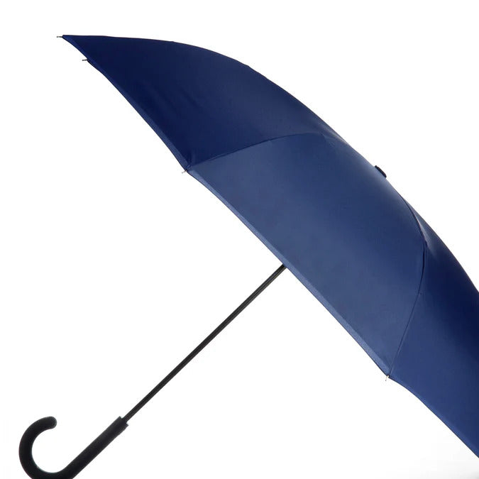 Totes Recycled InBrella Reverse Close Stick Umbrella with Auto Close Technology