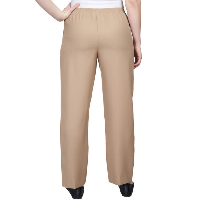 Alfred Dunner Women's Classics Short Length Pant - TAN